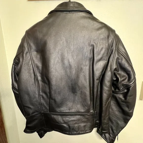 Women's Leather Motorcycle Jacket - Large - Picture 2 of 6